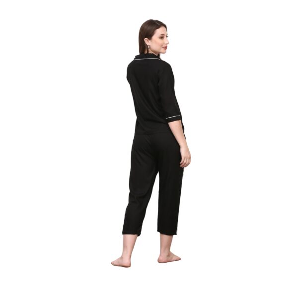 Black Women Capri Night Suit Set - Image 2